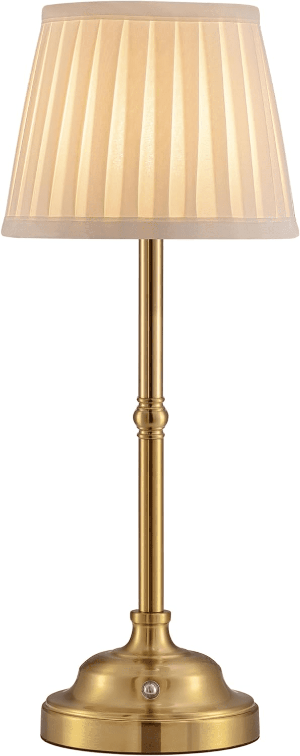 Portables Cordless Table Lamp,Indoor/Outdoor,Rechargeable Battery,2700K Stepless Dimmable Light for Living Room, Dining Room, (Bronze)