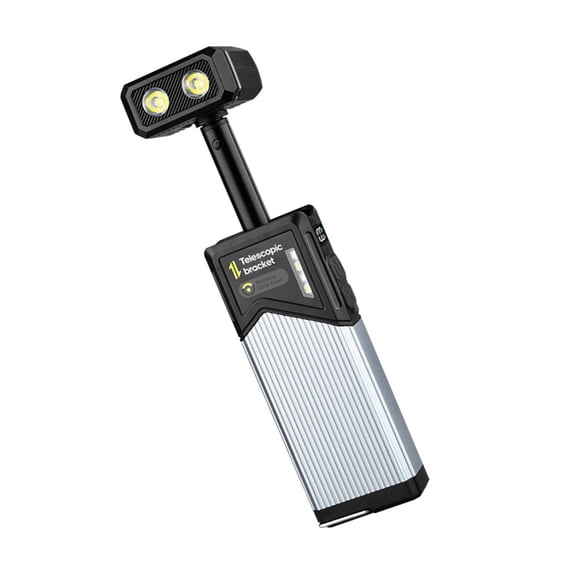 Portables Extending Aluminum ABS Camping Light With 180 Degree Swivels Function For Wilderness Exploration