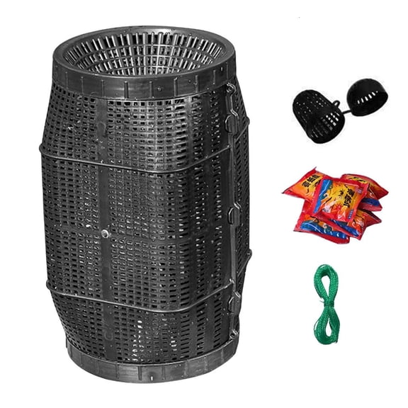 Portables Fish Cage Fishing Lures Cage Basket Lures Holder Entrance River Fishing Gear