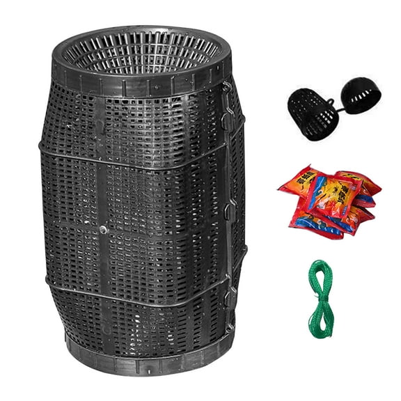 Portables Fish Trap Cage Fishing Lures Cage Basket Trap Lures Holder Entrance River Fishing Gear