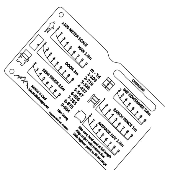 Portables Ranges Finders Card Pocket Analog Distance Meter Hunting Slide Rule for Hunting and Long Ranges Shootings