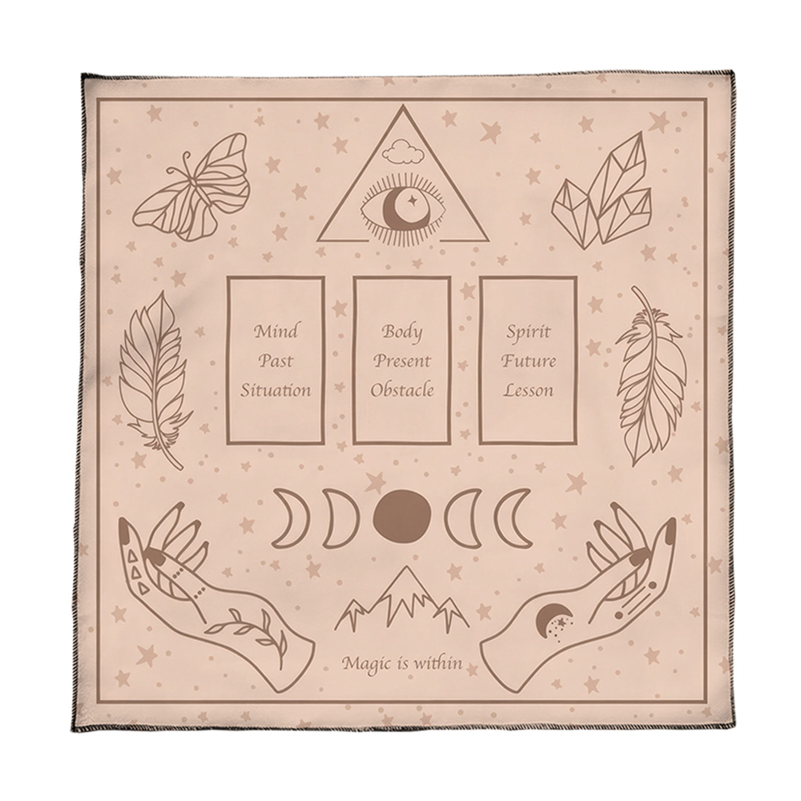 Portables Washable Reading Cloth Mystical Velvets Ritual Cloth Durability Mats for Divination Ceremonies