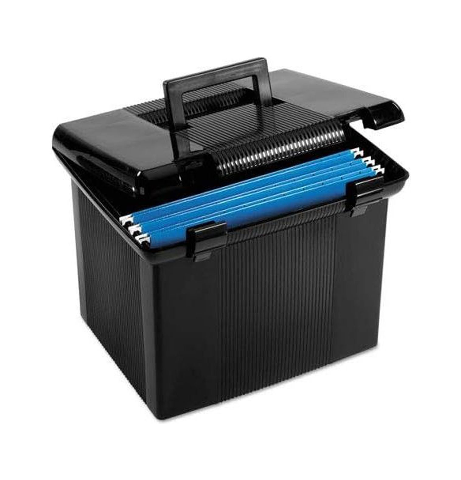 Portafile File Storage Box, Letter, Plastic, 11 x 14 x 111/8, Black by