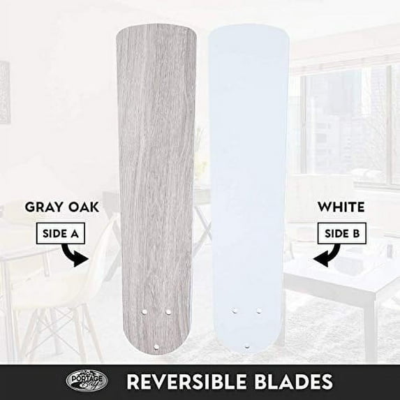 Portage Bay 51435 Stannor Ceiling Fan, 52, White