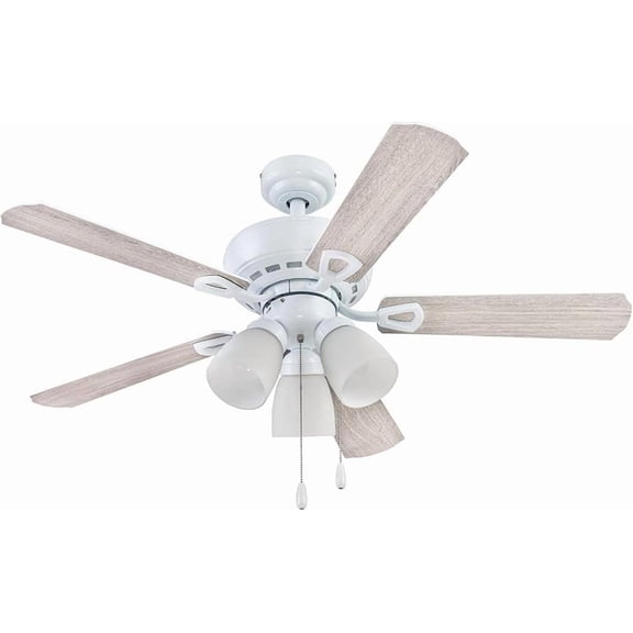 Portage Bay 51444 Miller Park Ceiling Fan, 44, White