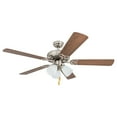 thumbnail image 1 of Portage Bay 52" Stannor Ceiling Fan Indoor Light Kit with 3 Bulbs, 50256, Brushed Nickel, 1 of 1
