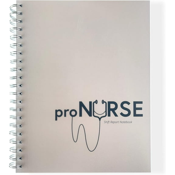Portage ProNurse Report Spiral Notebook  200 Patient Templates, 8.5"x11",Essential For Nurses, Makes Shift Reporting A Breeeze, 100 Sheets