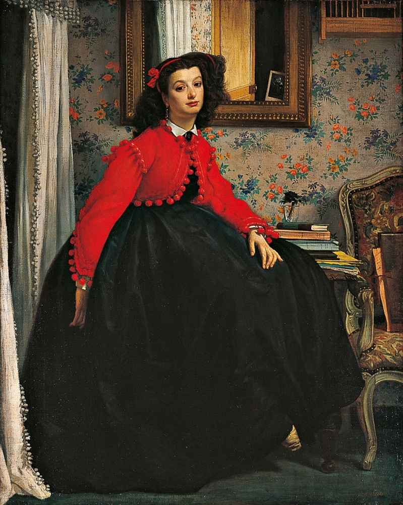 Portait Of Ms L L Canvas Art - (18 x 24)