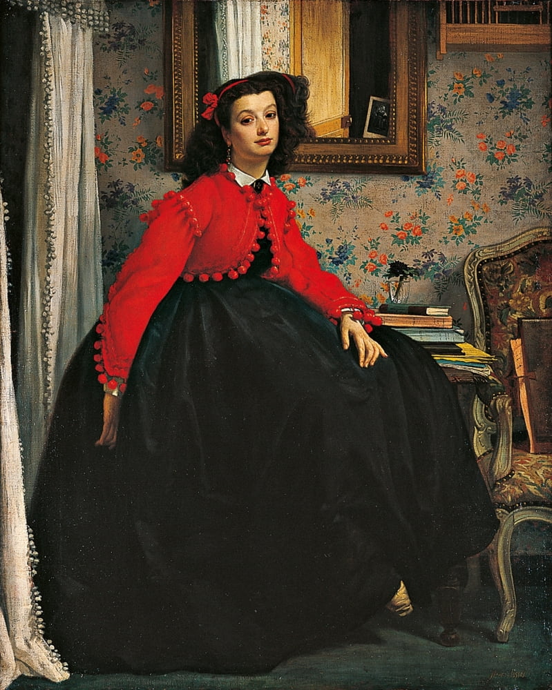 Portait Of Ms L L Canvas Art - (24 x 36)