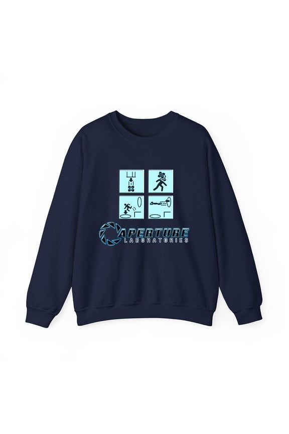 Portal Game Series Merch Aperture Laboratories Crewneck Sweatshirt Unisex Men Women Long Sleeve