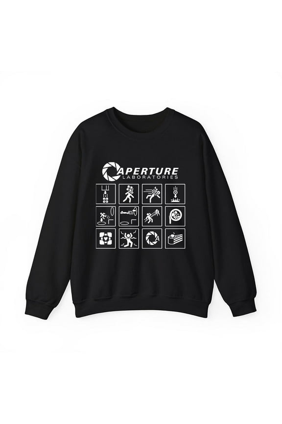 Portal Game Series Merch Aperture Laboratories Logo Crewneck Sweatshirt Unisex Men Women Long Sleeve