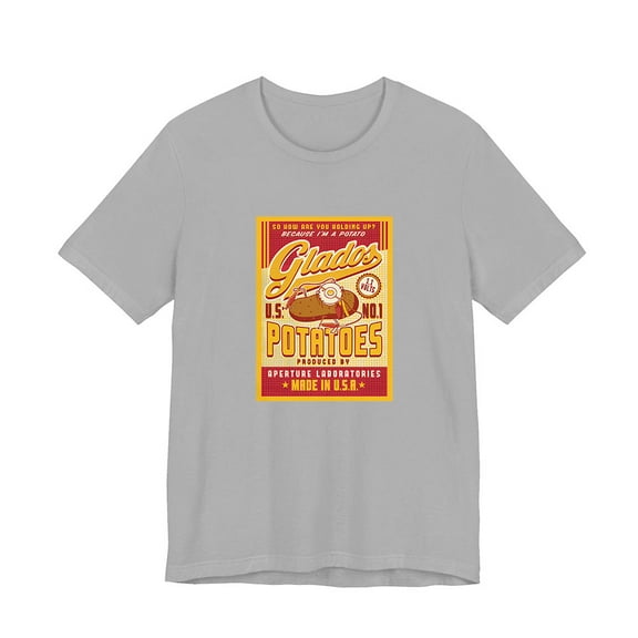 Portal Game Series Merch Potato T-shirt Unisex Men Women Short Sleeve Casual Graphic Tee