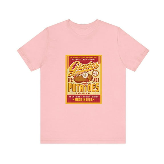 Portal Game Series Merch Potato T-shirt Unisex Men Women Short Sleeve Casual Graphic Tee