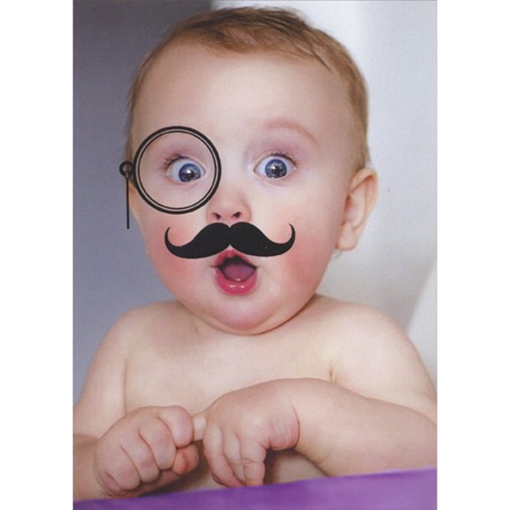 Portal Publications Baby With Monocle Funny / Humorous Birthday Card