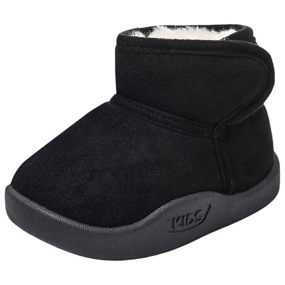 Hooked Loop Portazai Boys Girls Snow Boots Fleece Lined Hook and Loop Warm Kids ...