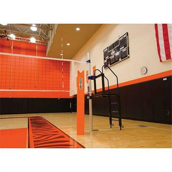 Porter Athletic Equipment 1376600 Power Rib II International Sky Blue Volleyball Package, Navy Blue