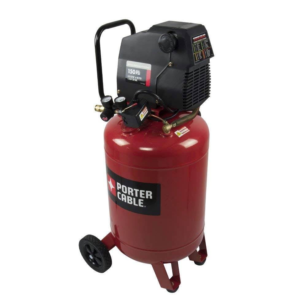 Porter Cable 1.5 HP 20 Gallon Oil-Free Vertical Air Compressor ...