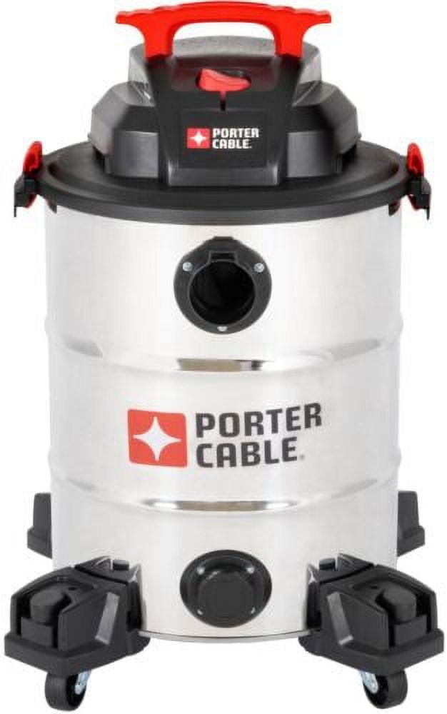 PorterCable 10 Gallon 6.5 Peak HP Stainless Steel Wet/Dry Vac Shop