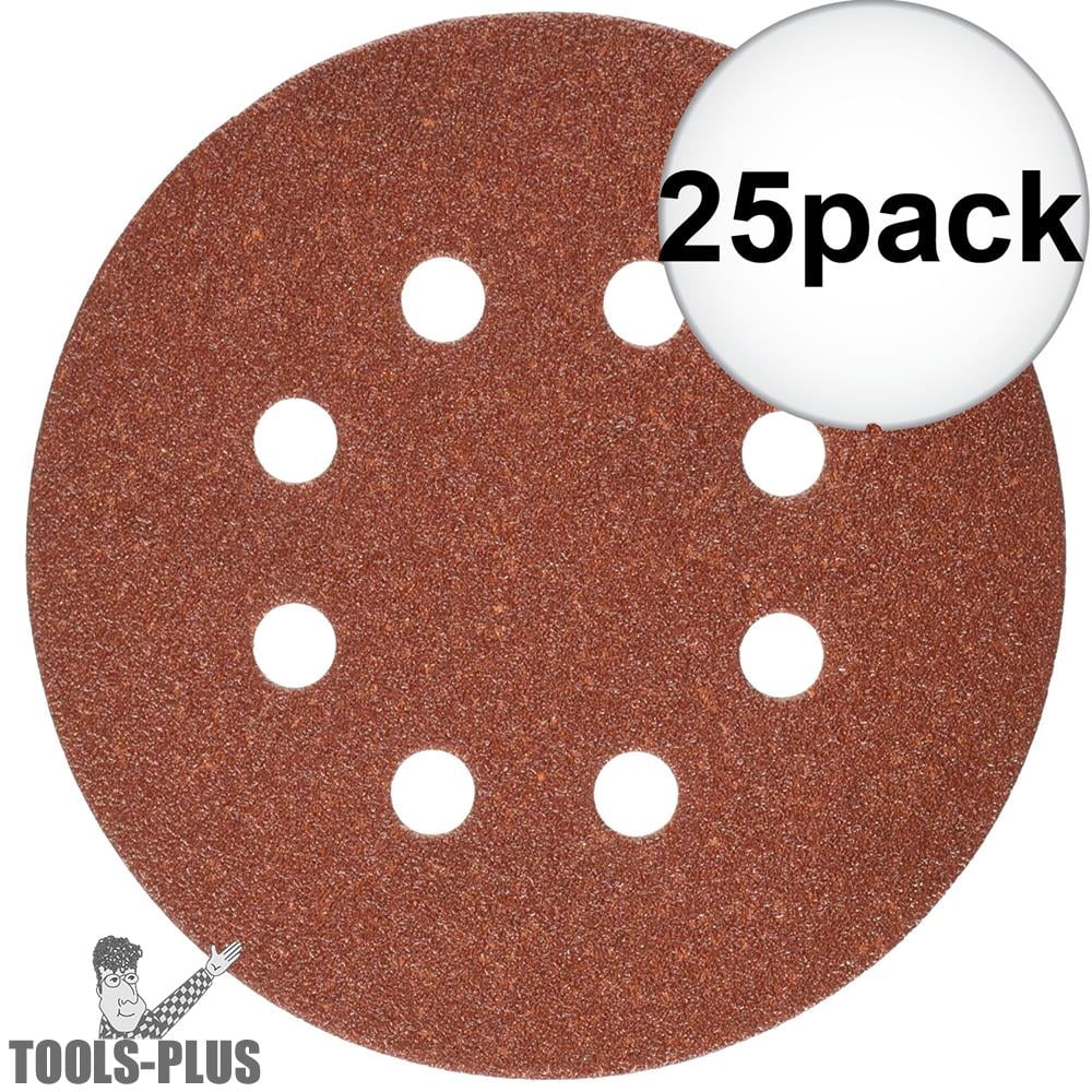 Porter-Cable 735800825 25pk 80 Grit 5" Hook & Loop Sanding Discs