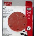 thumbnail image 1 of Porter-Cable 736601215 Sanding Disc 6" Hook Loop, 120 Grit 15 Pack  PC-736601215, 1 of 1