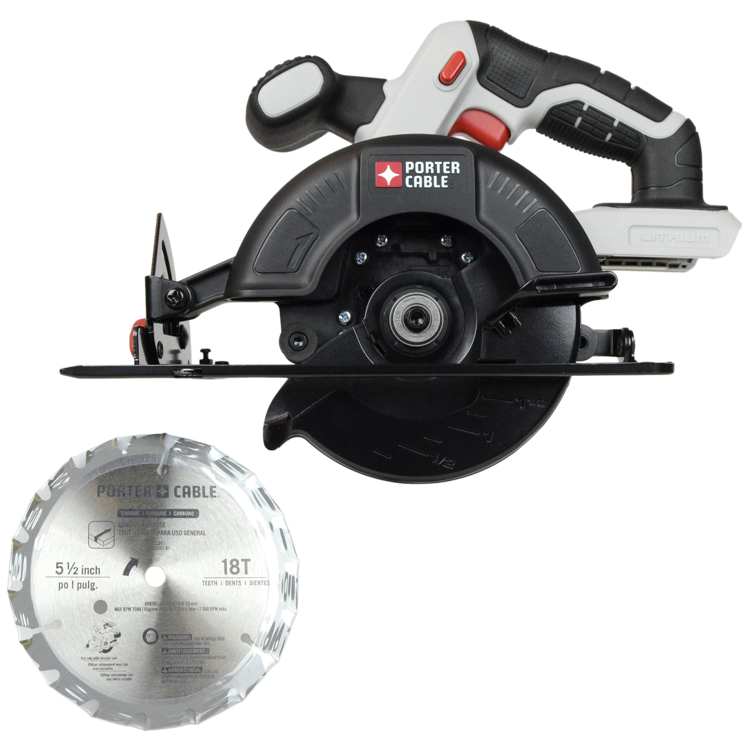 Porter Cable PCC661 20V Lithium Ion 5 1 2 in Circular Saw Tool