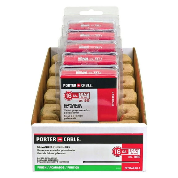 Porter Cable PFN16250-1 - 2-1/2" L 1000 Pieces 16 Gauge Finish Nails