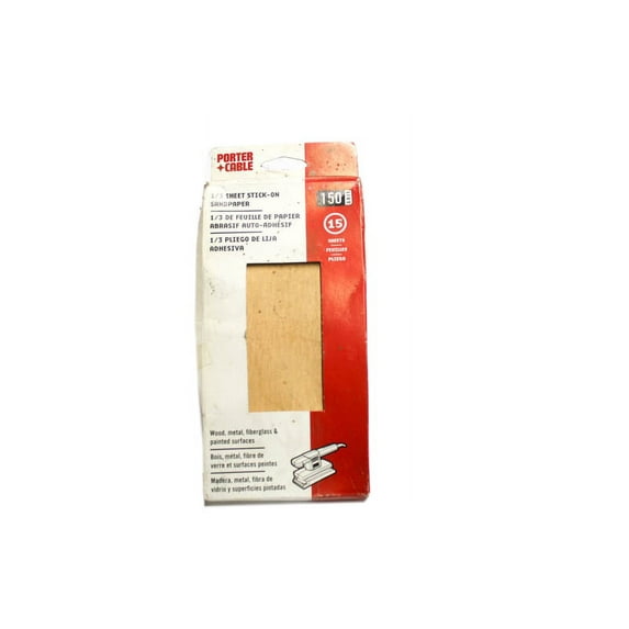 Porter-Cable Tools 1/3 Sheet Adhesive-Backed 150 Grit 15-Pack PC-53017