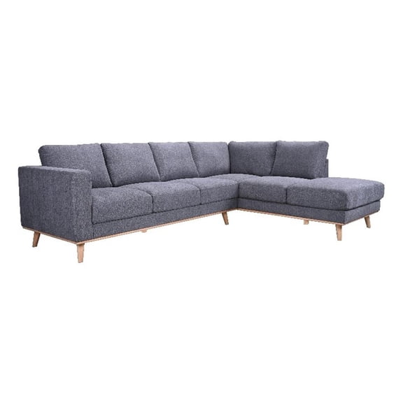 Porter Designs Albina Modern Upholstered Sectional - Gray
