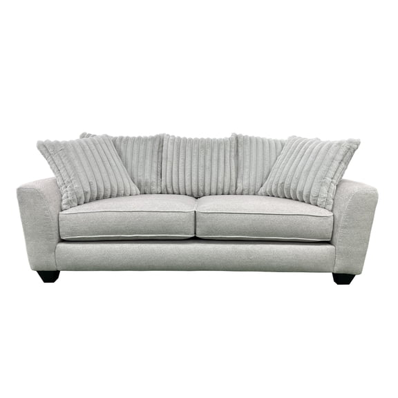 Porter Designs Broadway Microfiber Upholstered Sofa in Gray
