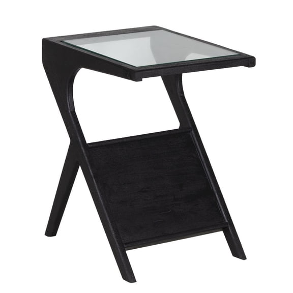 Porter Designs Canberra Solid Mango Wood End Table - Black