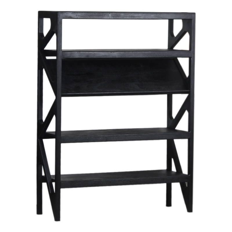 Porter Designs Canberra Solid Wood Bookcase Black