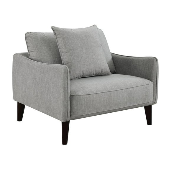 Porter Designs Cavett 41" Wide Modern Cream Microfiber Chair and a Half