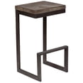 thumbnail image 1 of Porter Designs Cube Architectural Metal and Mango Wood 30" Bar Stool, 1 of 12