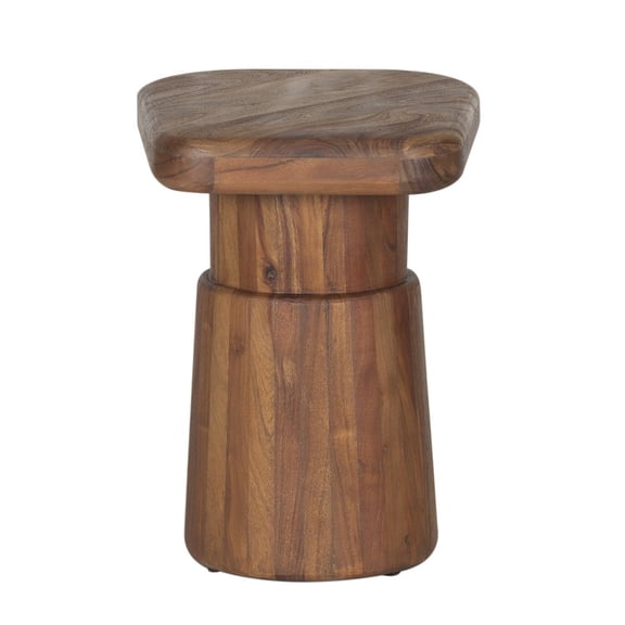 Porter Designs Ekta Solid Acacia Wood End Table - Brown