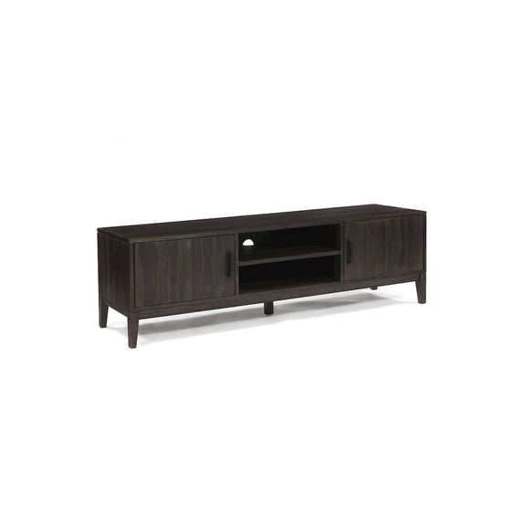 Porter Designs Fall River Solid Sheesham Wood TV Stand - Gray