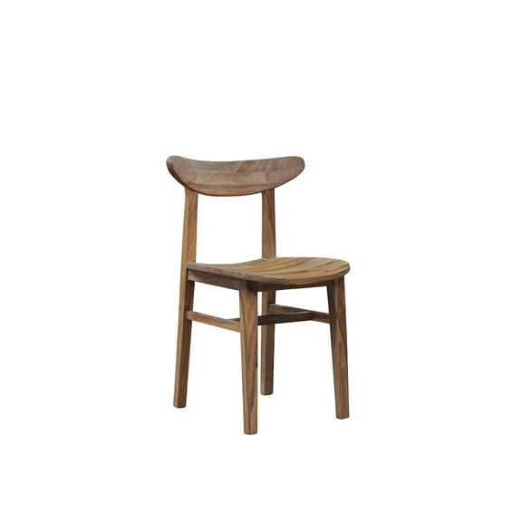 Porter Designs Fusion Solid Sheesham Wood Dining Chair in Natural (Set of 2)