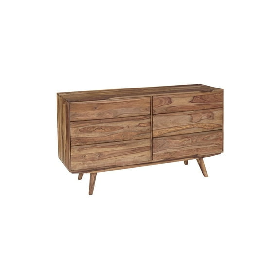 Porter Designs Fusion Solid Sheesham Wood Dresser - Light Brown