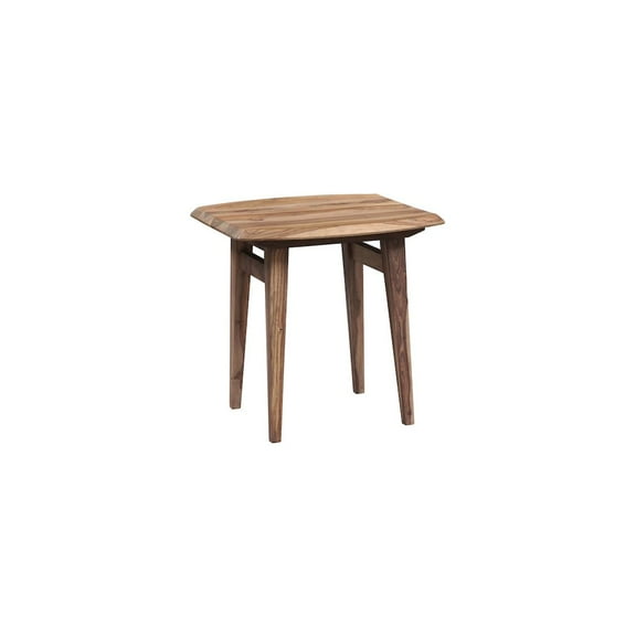 Porter Designs Fusion Solid Sheesham Wood End Table - Natural
