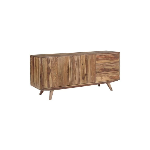 Porter Designs Fusion Solid Sheesham Wood Sideboard - Light Brown