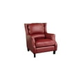 thumbnail image 1 of Porter Designs Garnett Crackle Leather Club Accent Chair - Red, 1 of 8