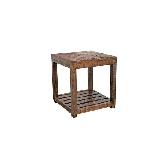 Porter Designs Gunnison Solid Wood End Table - Brown
