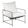 thumbnail image 1 of Porter Designs Hagen Canvas & Iron Metal Accent Chair in White/Black, 1 of 8