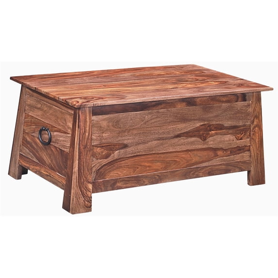 Porter Designs Kalispell Solid Sheesham Wood Coffee Table in Brown