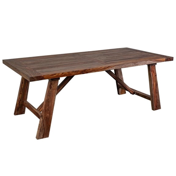 Porter Designs Kalispell Solid Sheesham Wood Dining Table in Harvest