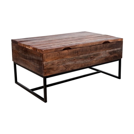 Porter Designs Lakewood Lift Top Solid Acacia Wood Coffee Table - Brown