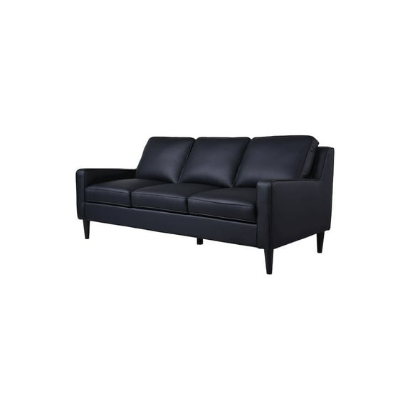 Porter Designs Lazio High Quality Leather Sofa - Black