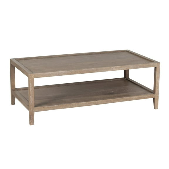 Porter Designs Lowell Solid White Oak Wood Coffee Table - Brown