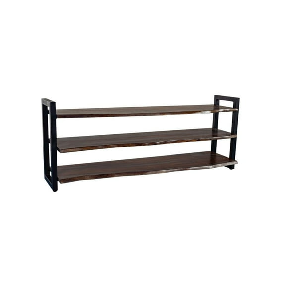 Porter Designs Manzanita Solid Sheesham Wood TV Stand - Gray.