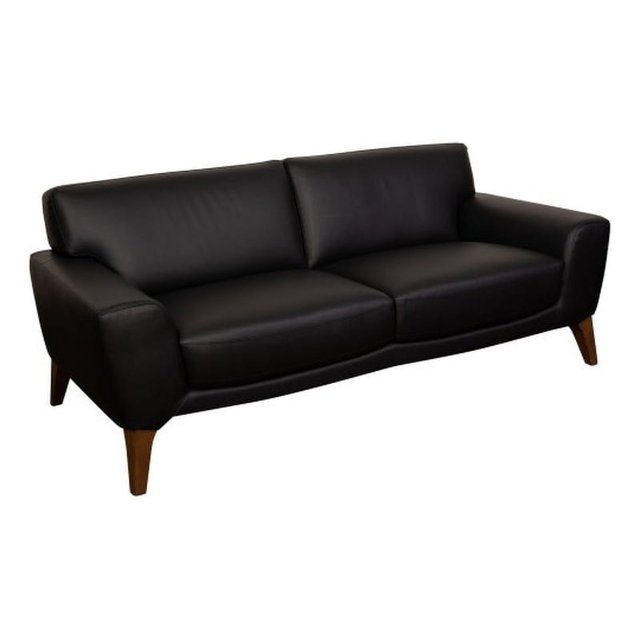 Porter Designs Modena Genuine Leather Sofa Black