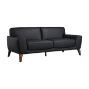Porter Designs Modena Genuine Leather Sofa - Black